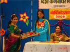 RECEIVING MEMENTO FROM DEAF PARTICIPANT AS CHIEF GUEST OF THE FUNCTION